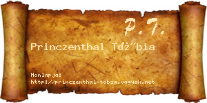 Princzenthal Tóbia névjegykártya